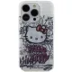 Coque Hello Kitty IML Kitty On Bricks Graffiti pour iPhone 15 Pro - blanche