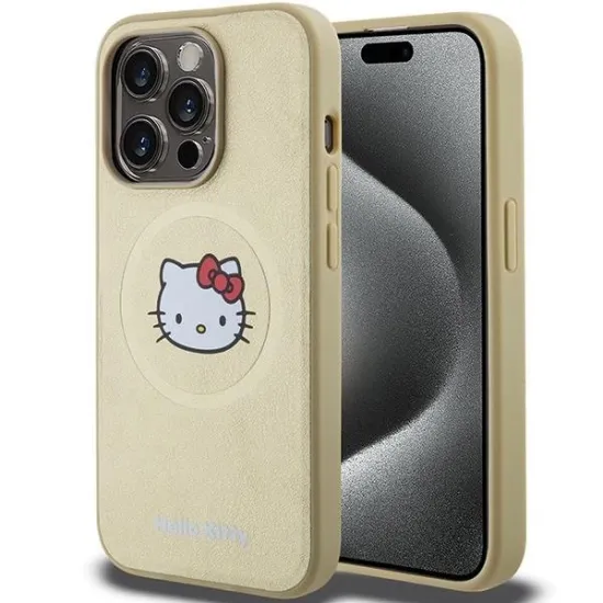 Hello Kitty Leather Kitty Head MagSafe case for iPhone 13 Pro / 13 - gold