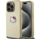 Hello Kitty Leather Kitty Head MagSafe case for iPhone 14 Pro - gold