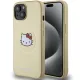 Hello Kitty Leather Kitty Head MagSafe case for iPhone 14 - gold