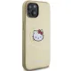 Coque Hello Kitty en cuir Kitty Head MagSafe pour iPhone 15 - or