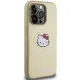 Étui MagSafe en cuir Hello Kitty Kitty Head pour iPhone 15 Pro Max - doré