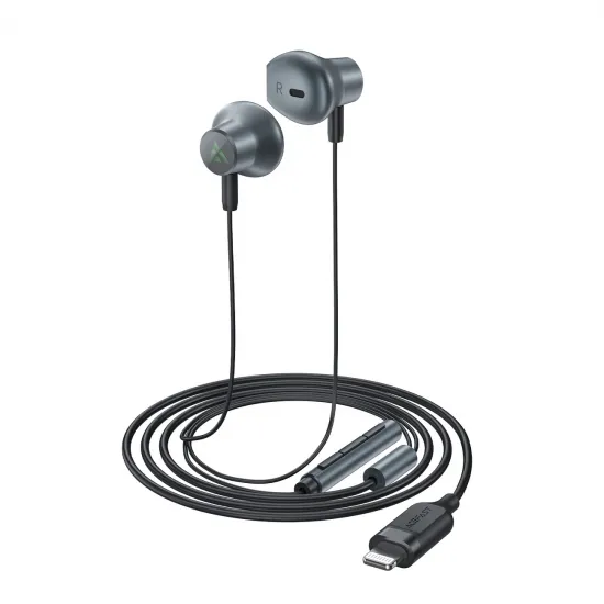 Acefast L1 in-ear headphones with 1.2 m Lightning connector - black