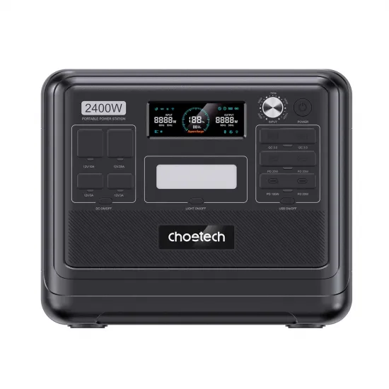 Choetech BS008 2400W USB-A / USB-C / XT60 / DC5521 / AC power station - black