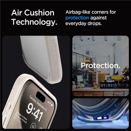 Spigen Ultra Hybrid case for iPhone 15 Pro - natural titanium