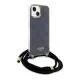 Guess Crossbody Cord 4G Print Case for iPhone 15/14/13 - Black