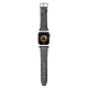 Karl Lagerfeld Saffiano Monogram strap for Apple Watch 38/40/41mm - silver