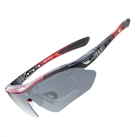 Rockbros 10141 photochromic UV400 cycling glasses - red
