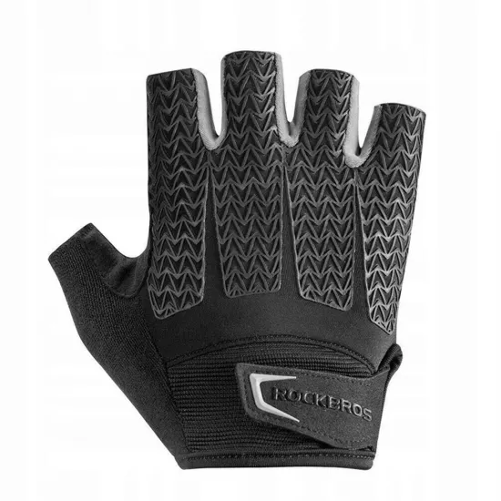 Rockbros S169BGR L cycling gloves with gel inserts - gray