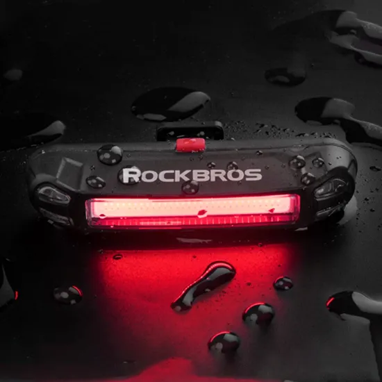 Rockbros A54BK rear bicycle light + micro USB - USB-A cable - black