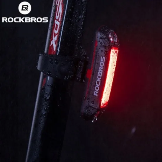 Rockbros A54BK rear bicycle light + micro USB - USB-A cable - black