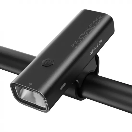 Rockbros 24710012001 front bicycle light 800 lm + USB-C - USB-A cable - black