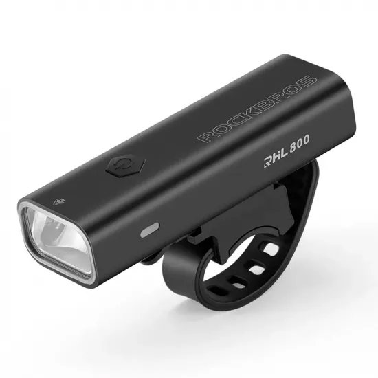 Rockbros 24710012001 front bicycle light 800 lm + USB-C - USB-A cable - black