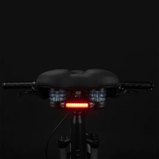Rockbros 38218916002 MTB bicycle saddle + lamp - black
