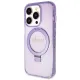Guess Ring Stand Script Glitter MagSafe case for iPhone 13 Pro Max - purple