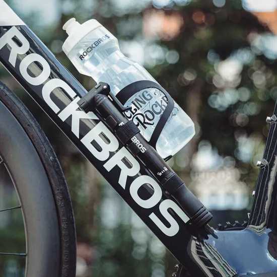 Rockbros 42320010001 hand pump for bicycle + screwdriver - black