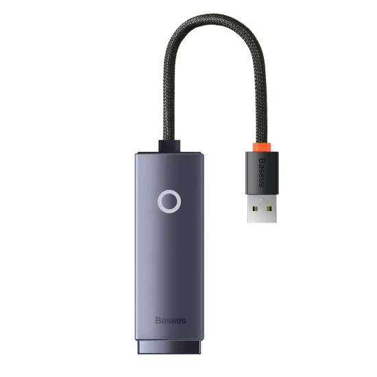 [RETURNED ITEM] Baseus Lite Series USB adapter - RJ45 LAN socket 100Mbps gray (WKQX000013)