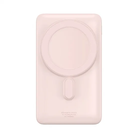 [RETURNED ITEM] Baseus Magnetic Bracket power bank with wireless charging MagSafe 10000mAh 20W Overseas Edition pink (PPCX000204) + USB Type C cable Baseus Xiaobai Series 60W 0.5m