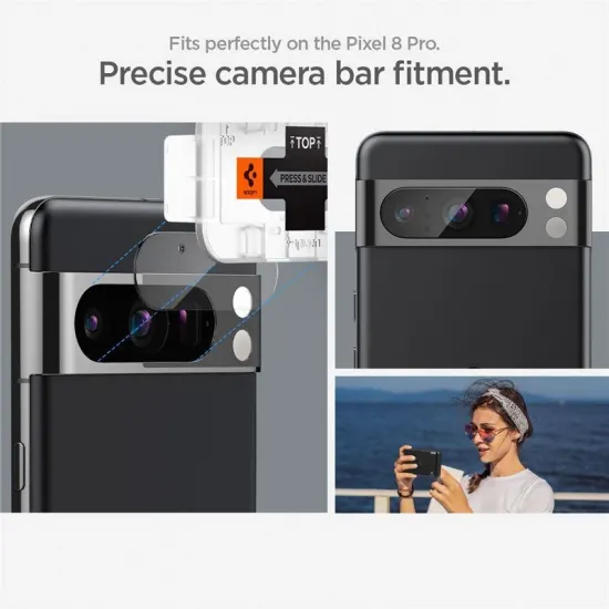 Spigen Optik.tR EZ Fit Camera Protector for Google Pixel 8 Pro - transparent 2 pcs.