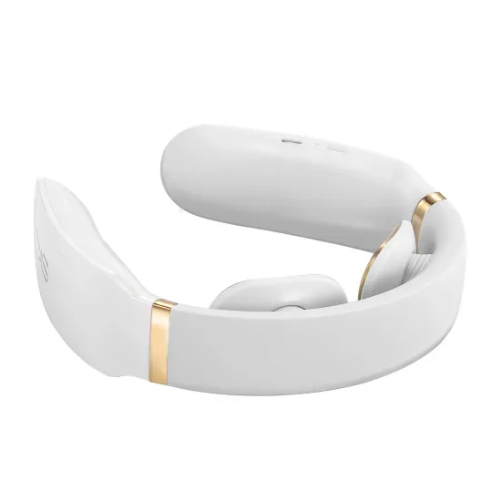 SKG K6E neck massager, electrostimulator with compress - white