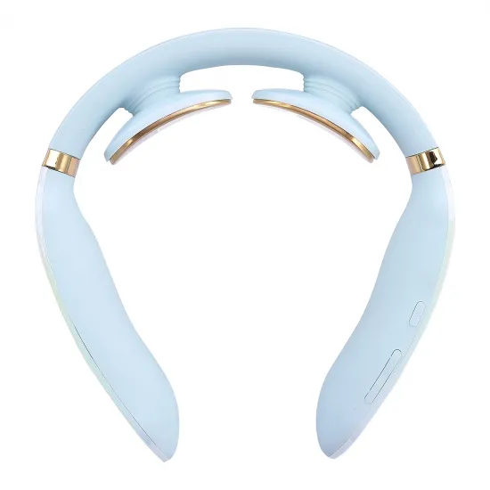 SKG K6E neck massager, electrostimulator with compress - blue