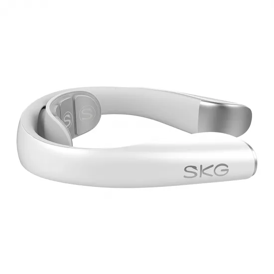 SKG K5 Pro massager, electrostimulator for the neck with compress - white