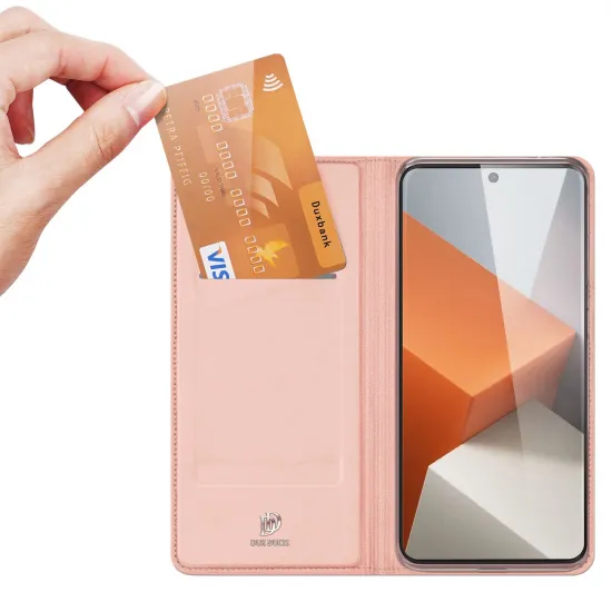 Dux Ducis Skin Pro case with flap and card slot for Xiaomi Redmi Note 13 Pro+ 5G - pink
