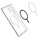 Spigen Ultra Hybrid OneTap Ring Case with MagSafe for Samsung Galaxy S24 Ultra - Transparent and White