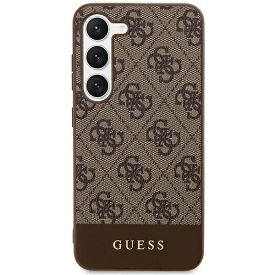 Guess 4G Stripe Collection case for Samsung Galaxy S24 - brown