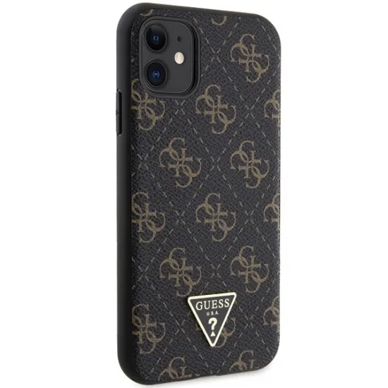 Guess 4G Triangle Metal Logo case for iPhone 11 / XR - black