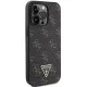 Guess 4G Triangle Metal Logo Hülle für iPhone 14 Pro – Schwarz