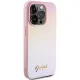Guess Saffiano Iridescent Script case for iPhone 14 Pro - pink