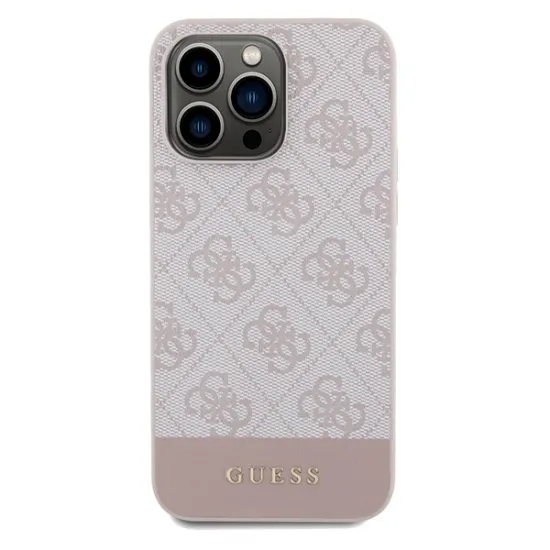 Guess 4G Stripe Collection case for iPhone 14 Pro Max - pink