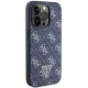 Guess 4G Triangle Metal Logo case for iPhone 15 Pro - blue