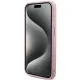 Guess Saffiano Iridescent Script case for iPhone 15 Pro - pink