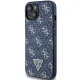 Guess 4G Triangle Metal Logo Case for iPhone 15/14/13 - Blue
