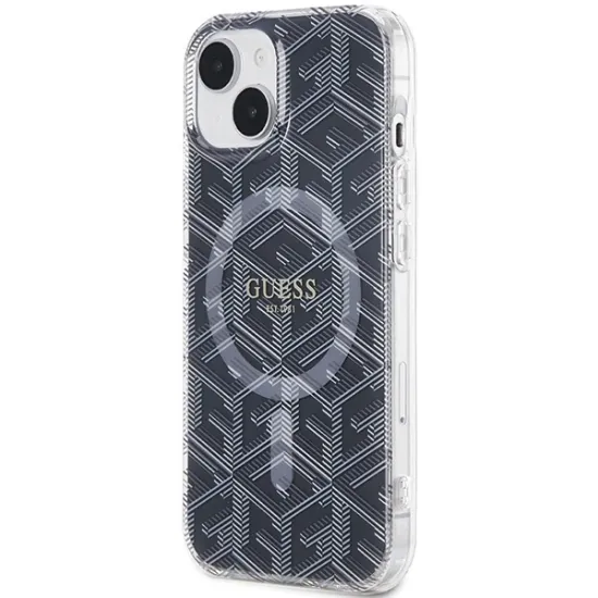Guess IML GCube MagSafe case for iPhone 15 Plus / 14 Plus - black