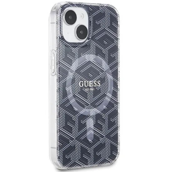Guess IML GCube MagSafe case for iPhone 15 Plus / 14 Plus - black