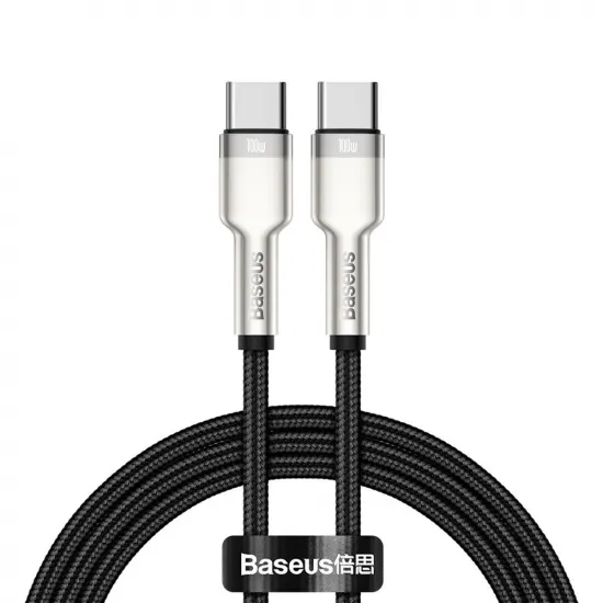 [RETURNED ITEM] Baseus Cafule Metal Data cable USB Type C - USB Type C 100 W (20 V / 5 A) Power Delivery 1 m black (CATJK-C01)