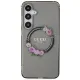 Guess IML Flowers Wreath MagSafe case for Samsung Galaxy S24+ - black