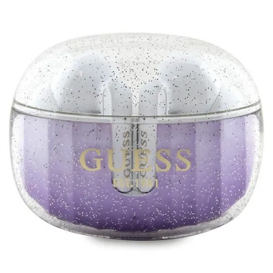 Guess Glitter Gradient TWS Bluetooth headphones with docking station - purple