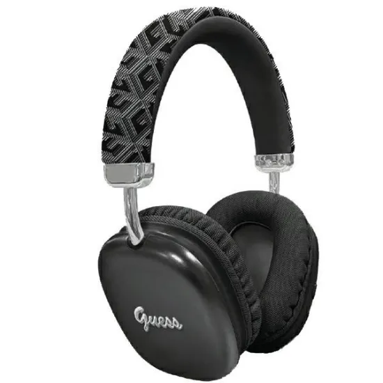 Guess GCube Metallic Script Logo Bluetooth on-ear headphones - black