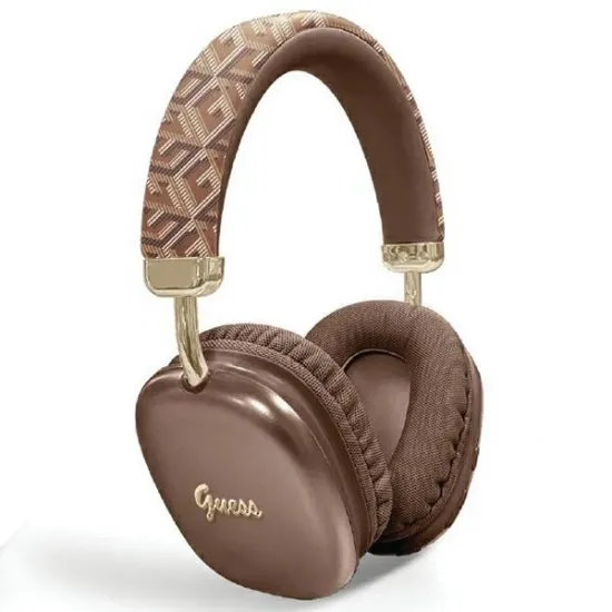 Guess GCube Metallic Script Logo Bluetooth on-ear headphones - brown