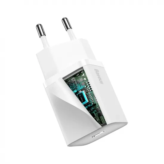 [RETURNED ITEM] Baseus Super Si 1C fast charger USB Type C 20 W Power Delivery white (CCSUP-B02)