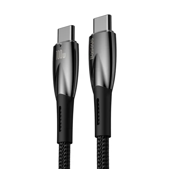 [RETURNED ITEM] Baseus Glimmer Series Fast Charging Cable USB-C 480Mbps PD 100W 2m Black