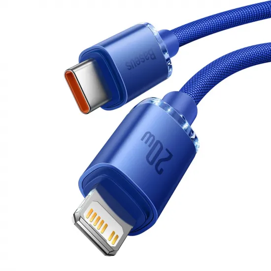 [RETURNED ITEM] Baseus Crystal Shine Series cable USB cable for fast charging and data transfer USB Type C - Lightning 20W 2m blue (CAJY000303)