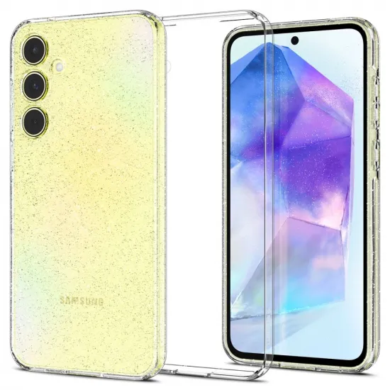 Spigen Liquid Crystal case for Samsung Galaxy A55 5G - transparent and glitter