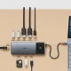 [RETURNED ITEM] HUB 10in1 Baseus Metal Gleam Series II USB-C to HDMI 4K 120Hz / HDMI 4K 60Hz / USB-A 10Gb/s / 2xUSB-A 480Mb/s / USB-C 10Gb/s / RJ45 / SD / TF / USB-C PD - gray