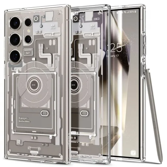 Spigen Ultra Hybrid case for Samsung Galaxy S24 Ultra - natural titanium (Zero One pattern)
