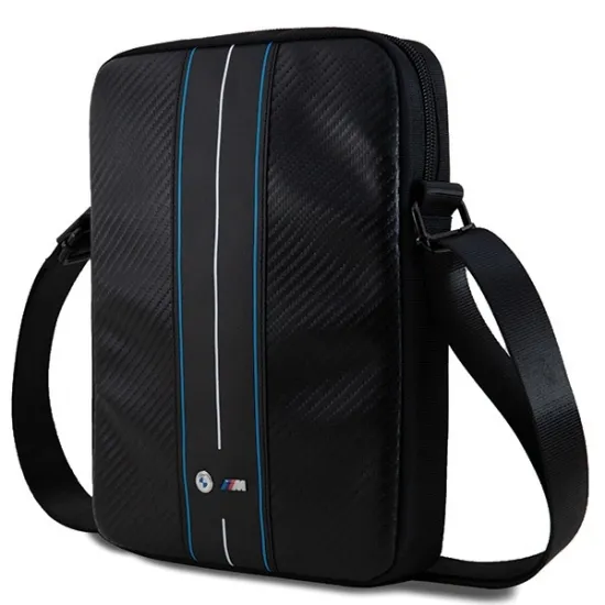 BMW Carbon &amp; Blue Stripe bag for a 10&quot; tablet - black